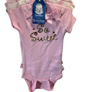 NWT| 5-Pack Baby Girl Onesies Set